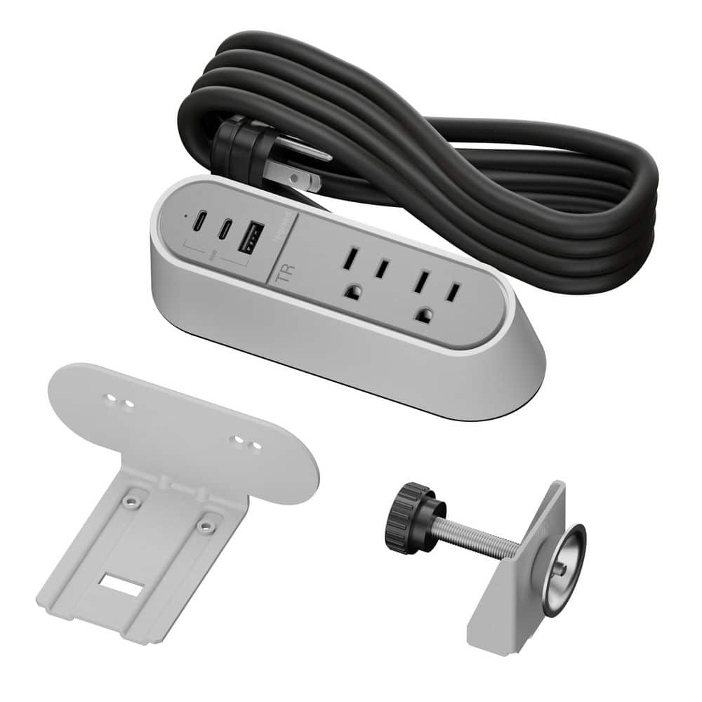 Wiremold Desktop Power Center Slim with 2 Outlets and 65W USB C Power Delivery, White, 6ft Cord price history on PriceWatchPro