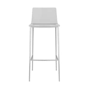 Charlie 29.73 in. Clear Low Back Plastic Bar Stool with Acrylic Seat Set of Two