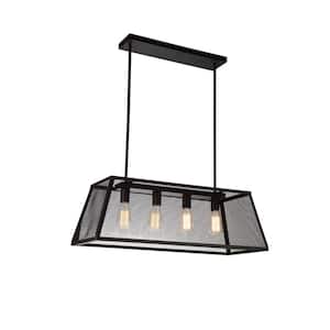 Macleay 4 Light Down Chandelier With Black Finish