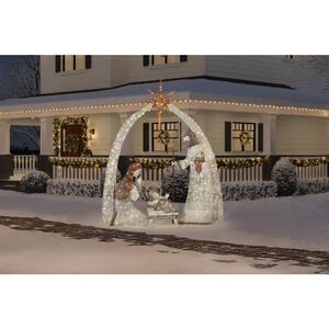10 ft Warm White LED Giant Nativity Set Holiday Yard Decoration