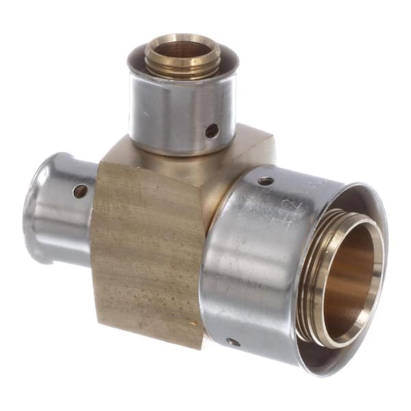 PureFlow 1 in. x 1/2 in. x 1/2 in. Press Zero Lead Bronze Tee (10-Pack)