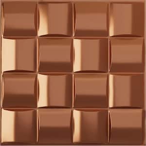 19 5/8 in. x 19 5/8 in. Baile EnduraWall Decorative 3D Wall Panel, Copper (12-Pack for 32.04 Sq. Ft.)