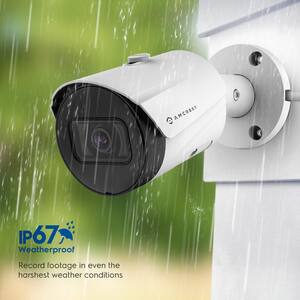 UltraHD 5MP Outdoor Bullet POE IP Security Camera, IP67 Waterproof 103° Viewing Angle, 2.8mm Lens, 98.4 ft. Night Vision