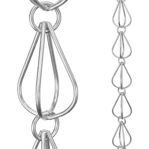 8.5 ft. Aluminum Teardrop Rain Chain (Mill finish)