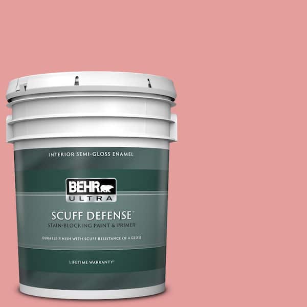 BEHR ULTRA 5 gal. #150D-4 Pale Berry Extra Durable Semi-Gloss Enamel Interior Paint & Primer
