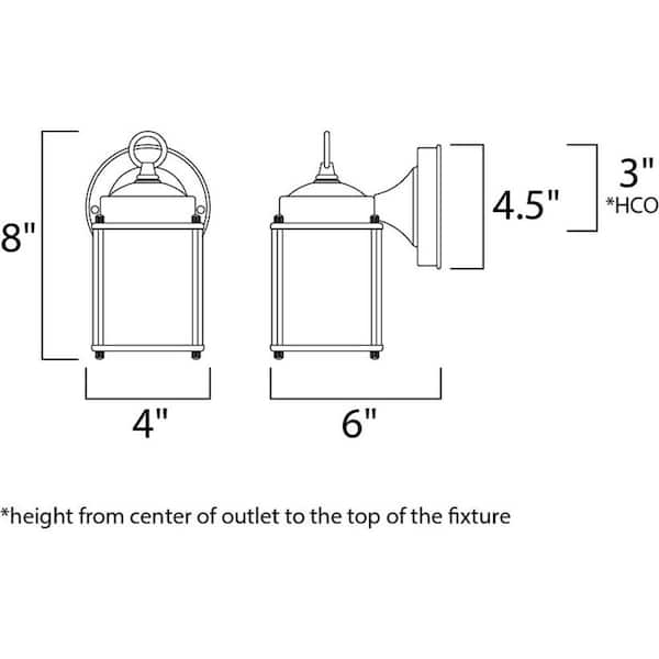 Side Door 1-Light Oil Rubbed Bronze Outdoor Wall Lantern Sconce