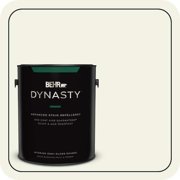 BEHR DYNASTY 1 gal. #PPL-57 White Smoke Semi-Gloss Enamel Interior Stain-Blocking Paint & Primer