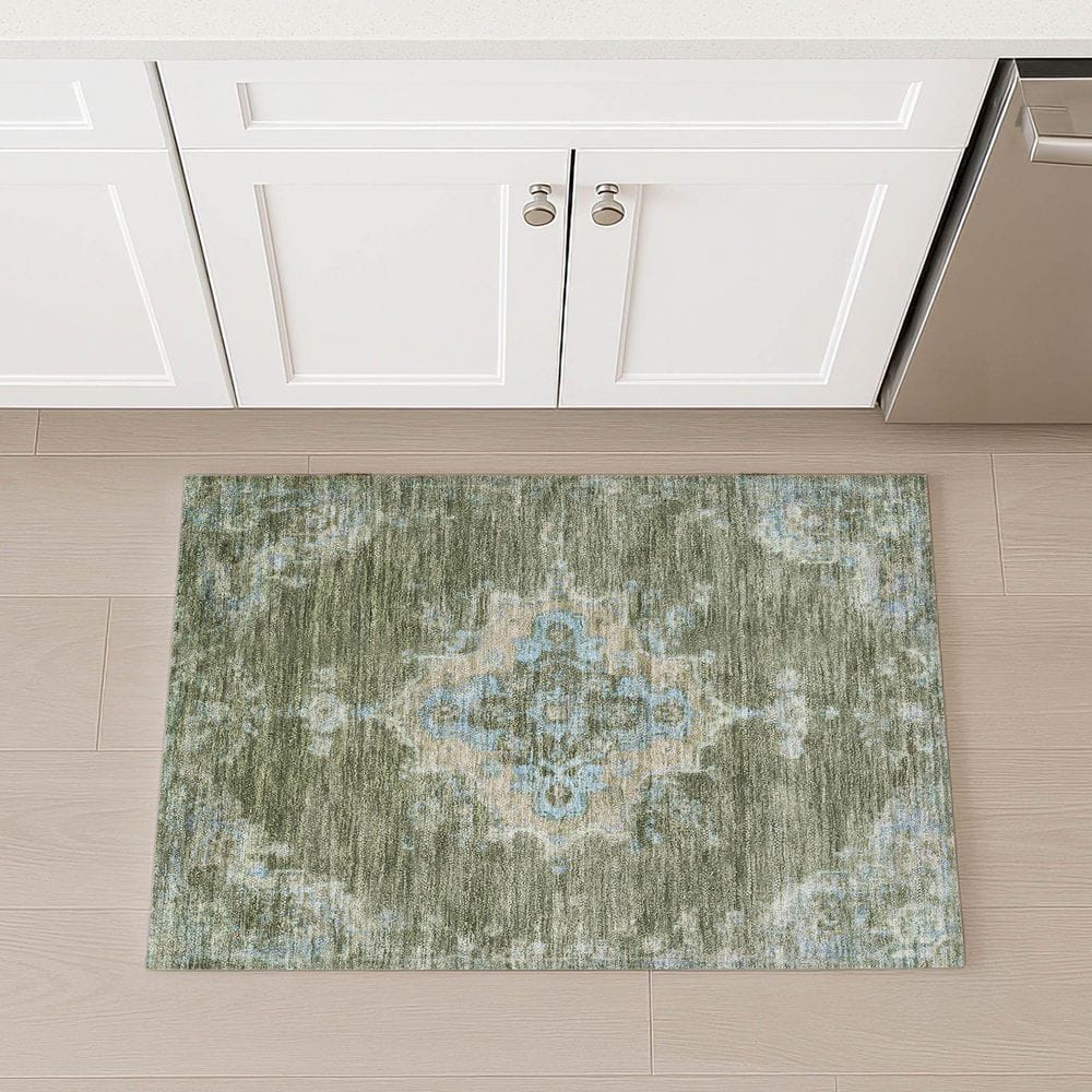 Chantille Machine Washable Indoor/Outdoor Abstract ACN2321 Basil 2 ft. x 3 ft. Accent Rug price history on PriceWatchPro