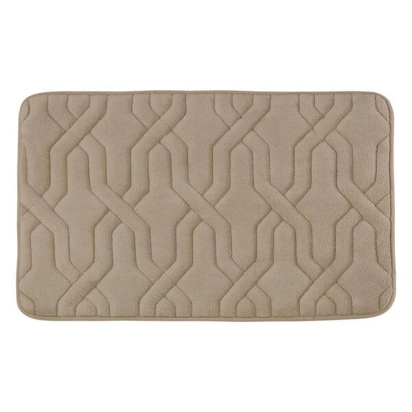 BounceComfort Drona Linen 20 in. x 32 in. Memory Foam Bath Mat