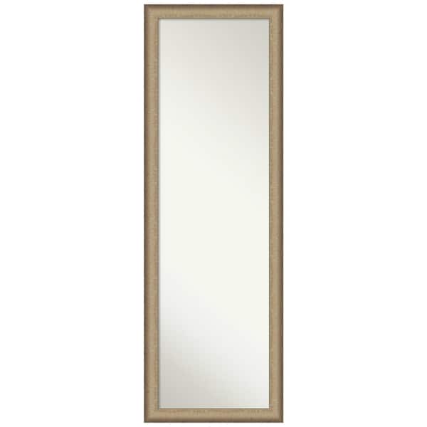 Amanti Art Large Rectangle Satin Bronze/Copper Metallic Hooks Modern Mirror (51 in. H x 17 in. W)