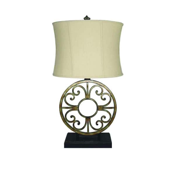 Yosemite Home Decor Portable Lamps Series 30 in. Antique Gold Table Lamp