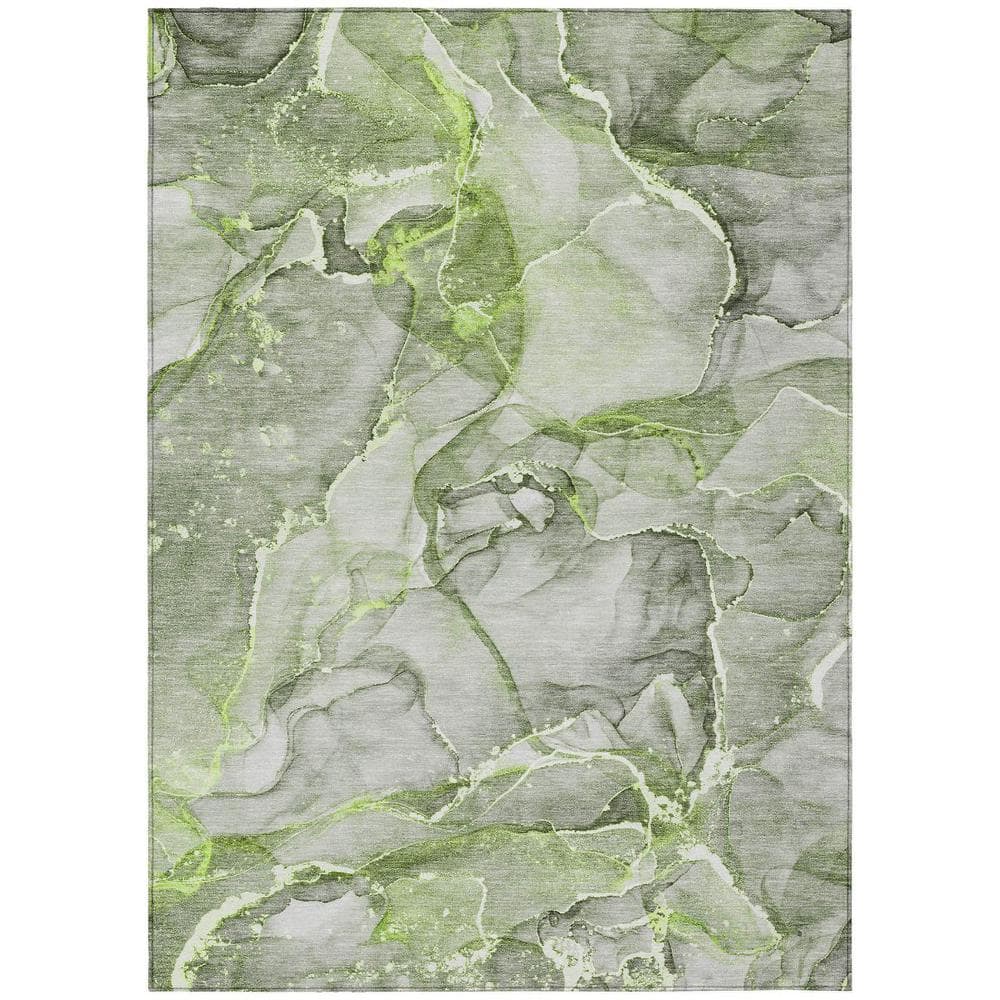 Green 8 ft. x 10 ft. Woven Abstract Polyester Rectangle Indoor/Outdoor Area Rug price history on PriceWatchPro