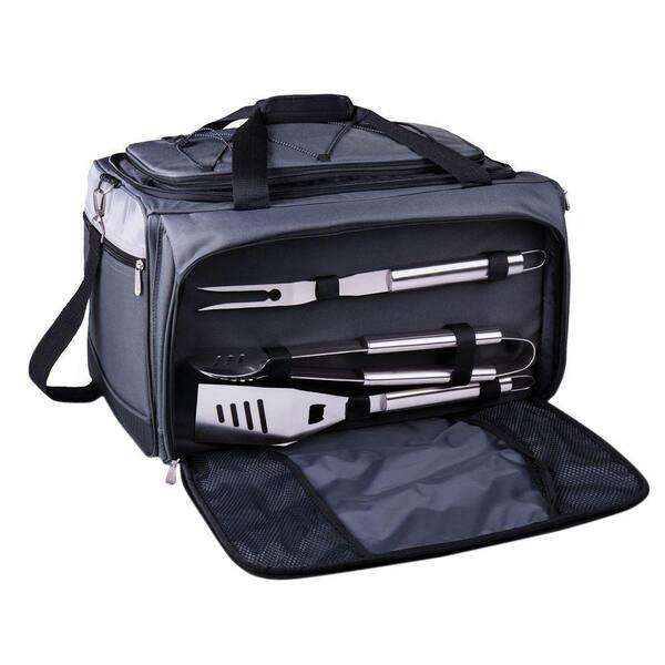 Picnic Time Buccaneer Portable Charcoal Grill and Cooler Tote in