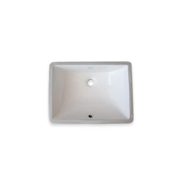 Wells 20 in. x 16 in. x 6 in. Rectangular Vitreous Ceramic Lavatory Single Bowl Undermount in Bisque Wells 20 in. x 16 in. x 6 in. Rectangular Vitreous Ceramic Lavatory Single Bowl Undermount in Bisque