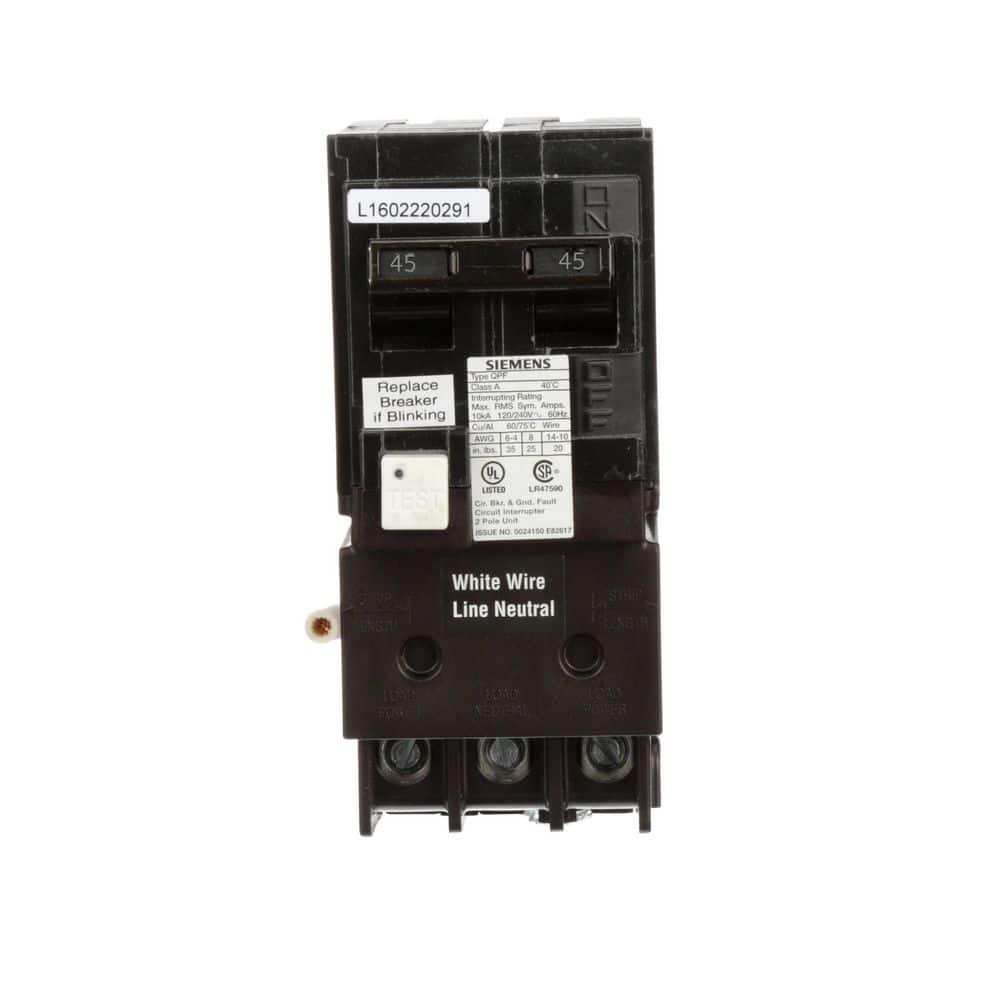 45 Amp 2 Pole Type QPF GFCI Circuit Breaker price history on PriceWatchPro