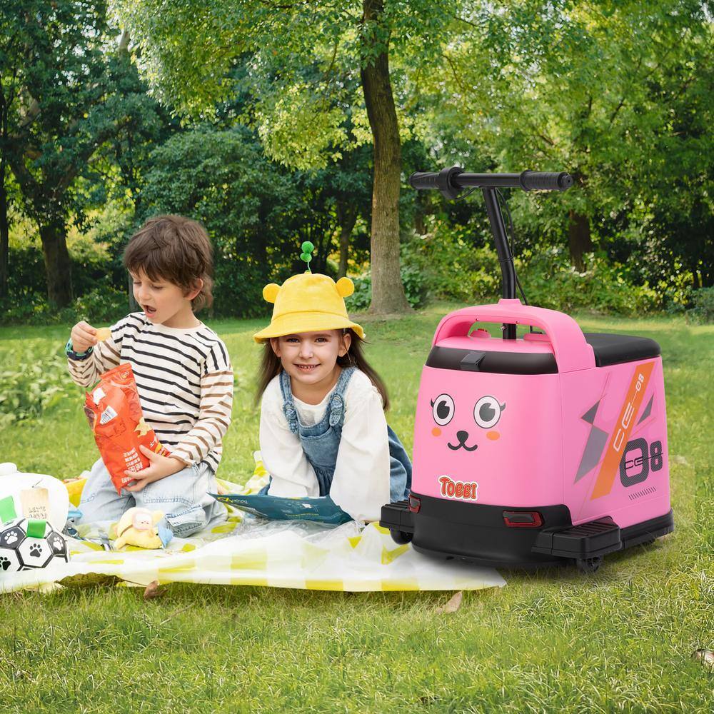 Tobbi 12V Electric Box Car with High-Low Speeds, Variable Speed Throttle, Horn, Music, Battery Powered Ride On for kids 8-12