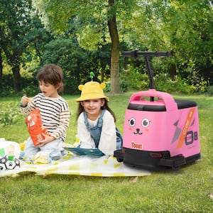 Kids Electric Car 12-Volt Ride On Toy Car Battery Powered Vehicle with MP3/Storage Trunk for Kids Aged 8 Plus Years Pink