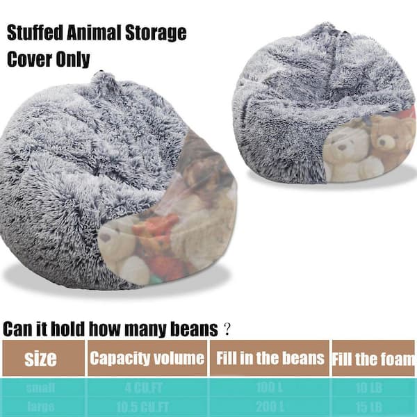 Angel Sar Faux Fur Comfy Bean Bag Cover without Filler, Bean Bag