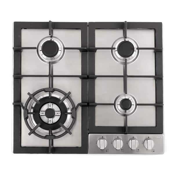 Cosmo 24 in. Gas Cooktop in Stainless Steel with 4 Sealed Burners