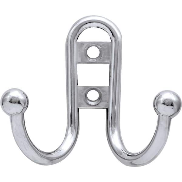 Liberty 2-7/10 in. Chrome Ball End Double Wall Hook