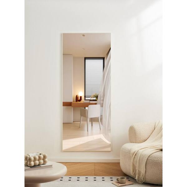 White 31 in. W x 70 in. H Rectangle Aluminum Full Length Mirror