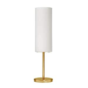 Paza 18 in. Aged Brass Indoor Table Lamp for Bedroom and Office