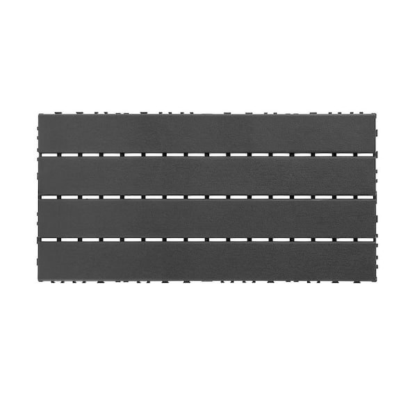 YOFE 2 ft. x 1 ft. Upgraded Outdoor Patio Plastic Interlocking