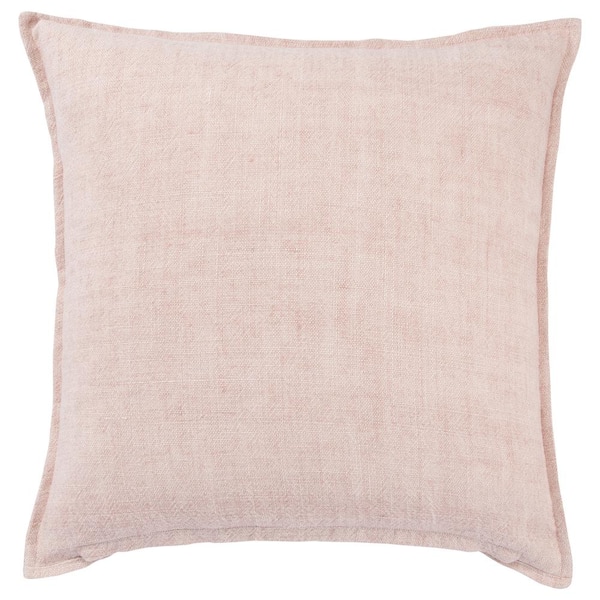 Bay Solid Light Pink Down Throw Pillow 22 inch