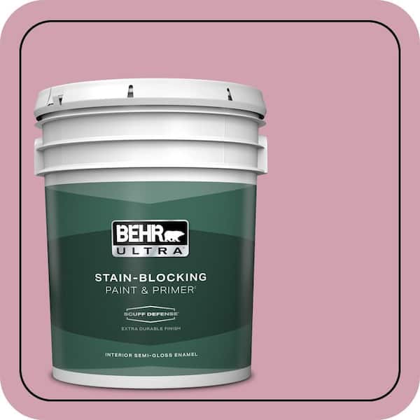 BEHR ULTRA 5 gal. #100C-3 Birthday Candle Extra Durable Semi-Gloss Enamel Interior Paint & Primer