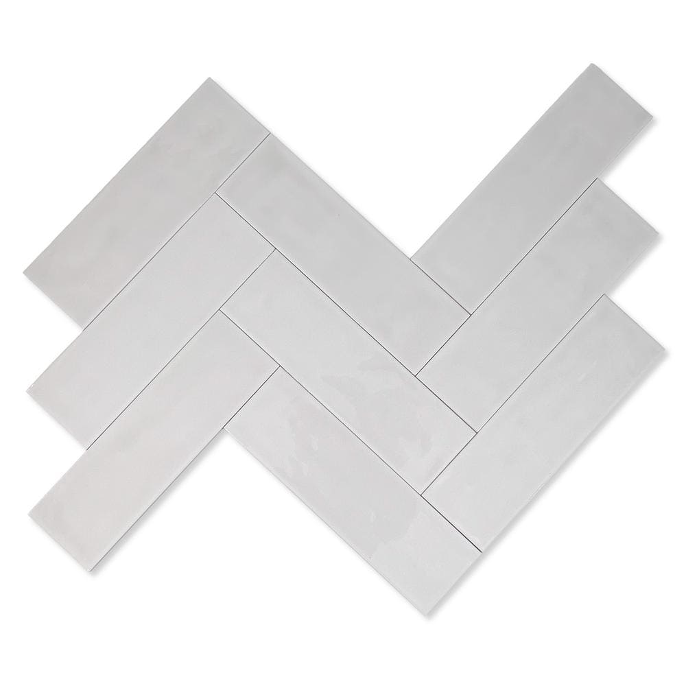 Bedouin Light Gray Gloss Ceramic Subway Wall Tile 3.5" x 12"