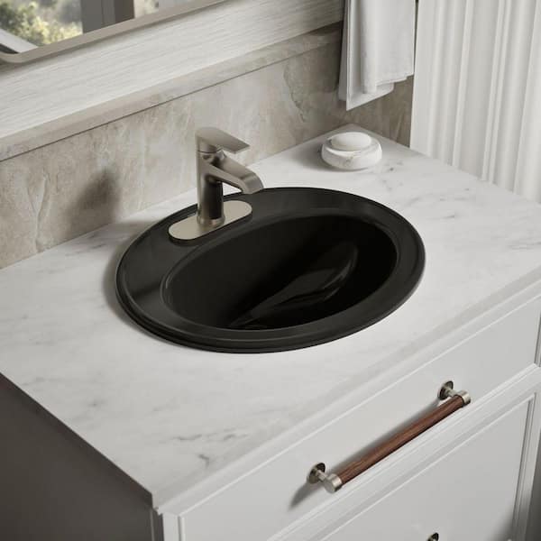 山水40 Glacier Bay 21 in. Drop-In Rectangular Vitreous China