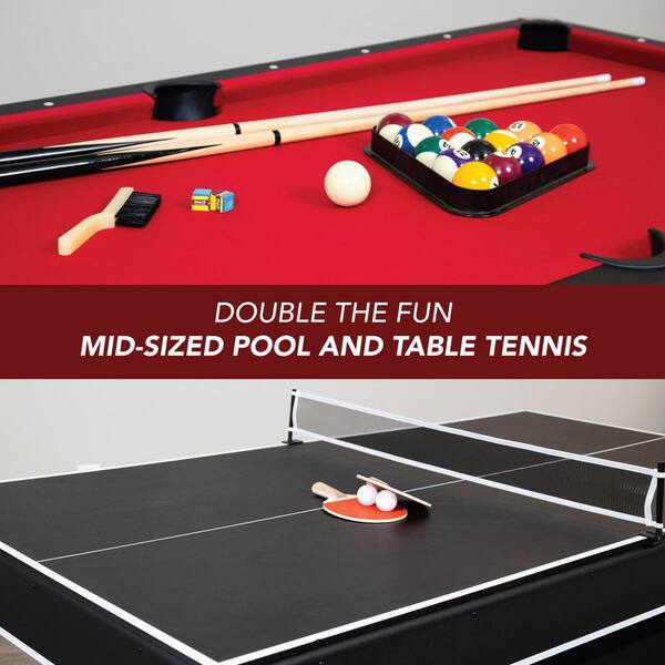 Hathaway Fairmont 6 ft. Portable Pool Table Red BG50347 - The Home Depot