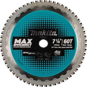 7-1/4 in. 60-Tooth Carbide-Tipped Max Efficiency Saw Blade, Metal/Stainless Steel
