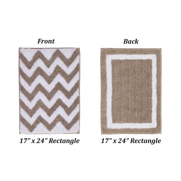 Better Trends Pegasus Collection Beige 17 in. x 24 in. 100% Polyester Bath Rug