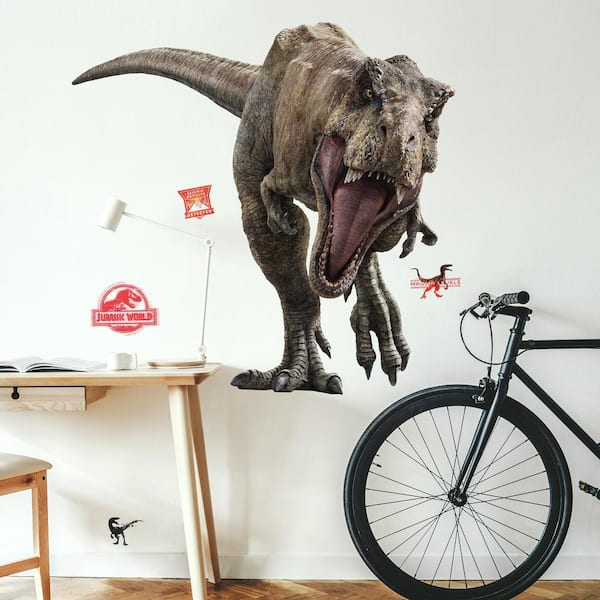 RoomMates Jurassic World Fallen Kingdom T-Rex Giant Peel and Stick Wall  Decals, RMK3797SLM RMK3797SLM - The Home Depot