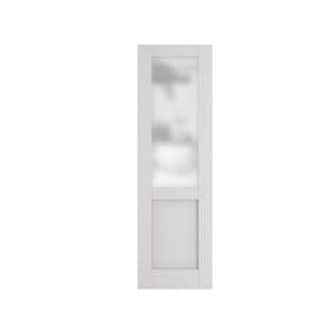 24 in. x 80 in.1/2 Lite Frosted Glass Solid MDF White Primed, Standard Interior Door Manufactured Wood Single Slab.