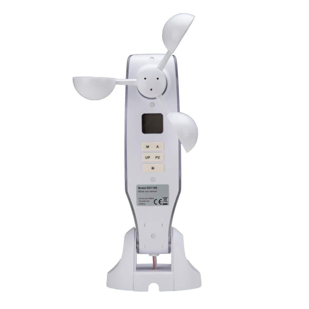 Wireless Solar Powered Wind and Sun Sensor for Motorized Awnings