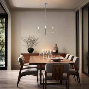 Linden 3-Light Brushed Nickel Candle Chandelier