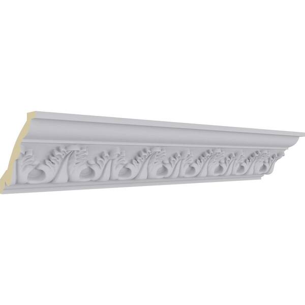 Ekena Millwork 3-5/8 in. x 3-1/8 in. x 94-1/2 in. Polyurethane Legacy Crown Moulding