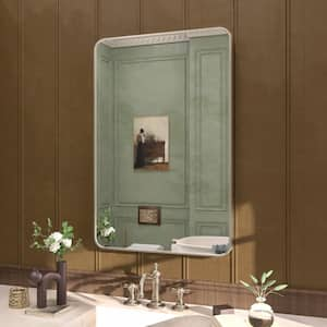 Cosy 24 in. W x 36 in. H Rectangular Framed Wall Bathroom Vanity Mirror in Brushed Nickel