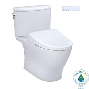 Nexus WASHLET+ 2-Piece 1.28 GPF Single Flush Elongated Comfort Height Toilet and S7 Bidet Seat in Cotton White