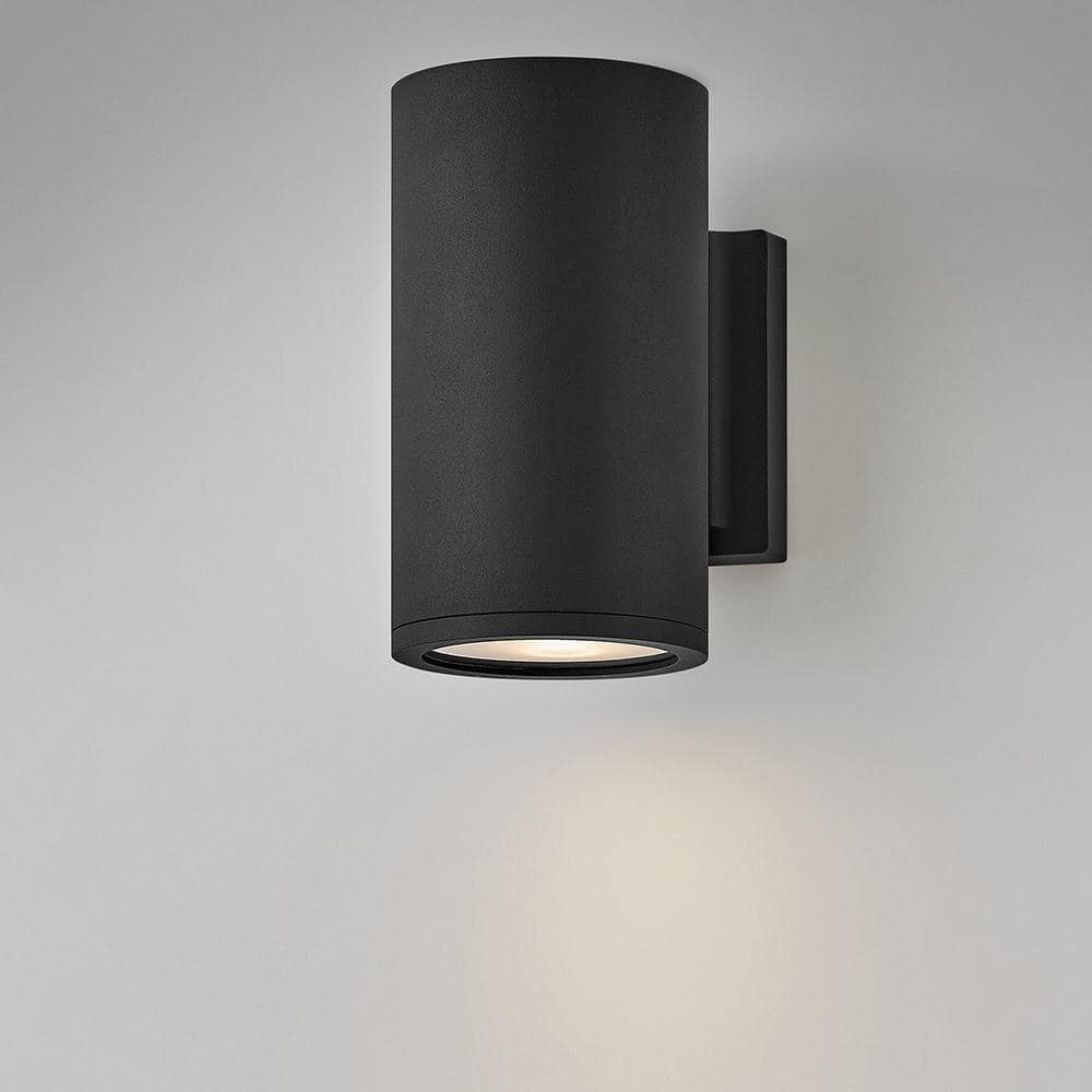 HINKLEY Silo 1-Light Black Hardwired Outdoor Wall Lantern Sconce