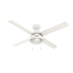 Spring Mill 52 in. LED Indoor/Outdoor Fresh White Ceiling Fan with Light Kit Included