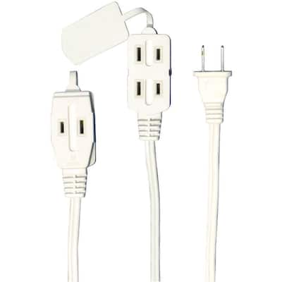 6 ft. 3-Outlet Indoor Extension Cord - White