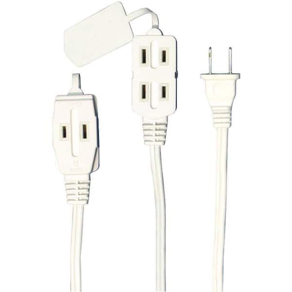 Axis 6 ft. 3-Outlet Indoor Extension Cord - White