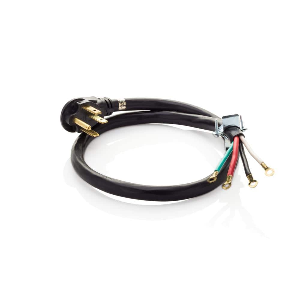 Smart Choice 4 ft. 50 Amp 4 Wire Cord Open Eyelet for Electric Ranges 5308819008 The Home Depot
