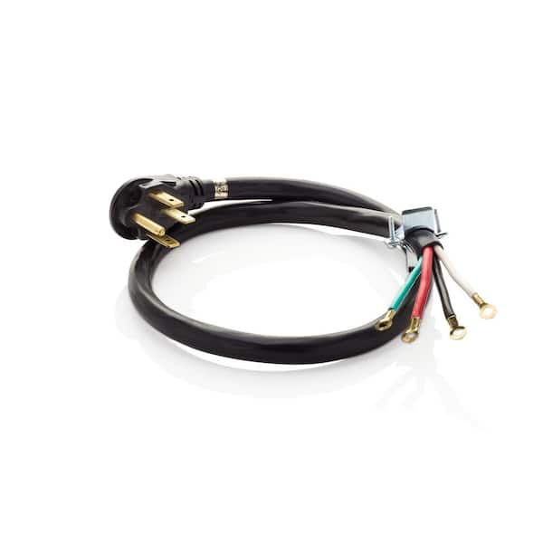 Smart Choice 4 ft. 50 Amp 4 Wire Cord Open Eyelet for Electric Ranges