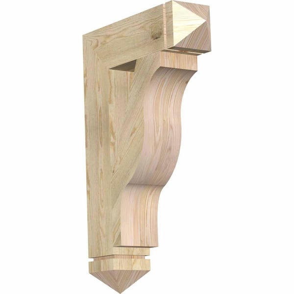 Ekena Millwork 6 in. x 36 in. x 24 in. Douglas Fir Funston Arts and Crafts Rough Sawn Bracket