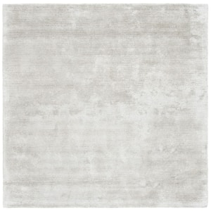 Himalaya Grey 6 ft. x 6 ft. Solid Color Square Area Rug