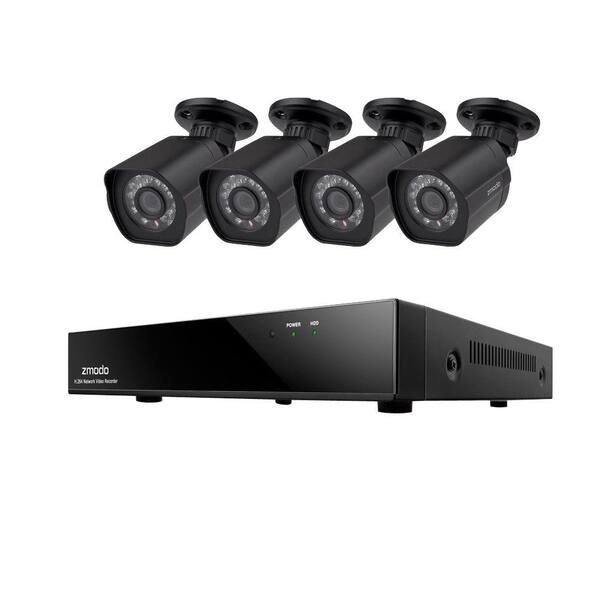 Zmodo 2nd Gen 8-Channel 1080p 1TB sPoE NVR Surveillance System with (4) 1080p Cameras